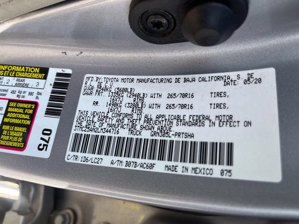 2020 Silver Sky Metallic Toyota Tacoma TRD Off-Road 4X4 Truck
