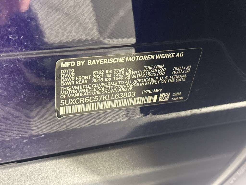 2019 Tanzanite Blue II Metallic BMW X5 xDrive40i AWD SUV
