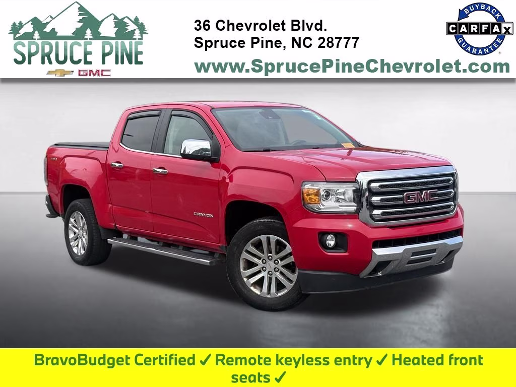 2016 Cardinal Red GMC Canyon SLT 4X4 Truck