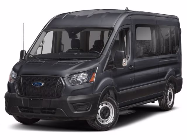 2024 Black Ford Transit Passenger Wagon XLT RWD Van