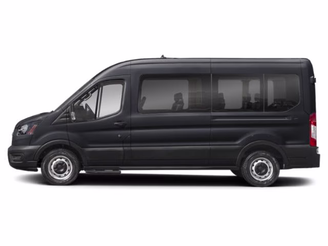 2024 Black Ford Transit Passenger Wagon XLT RWD Van