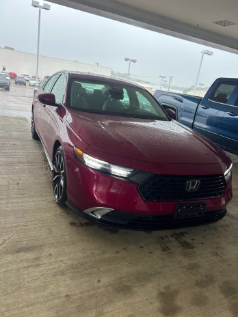 2024 Red Honda Accord Hybrid Touring FWD Sedan