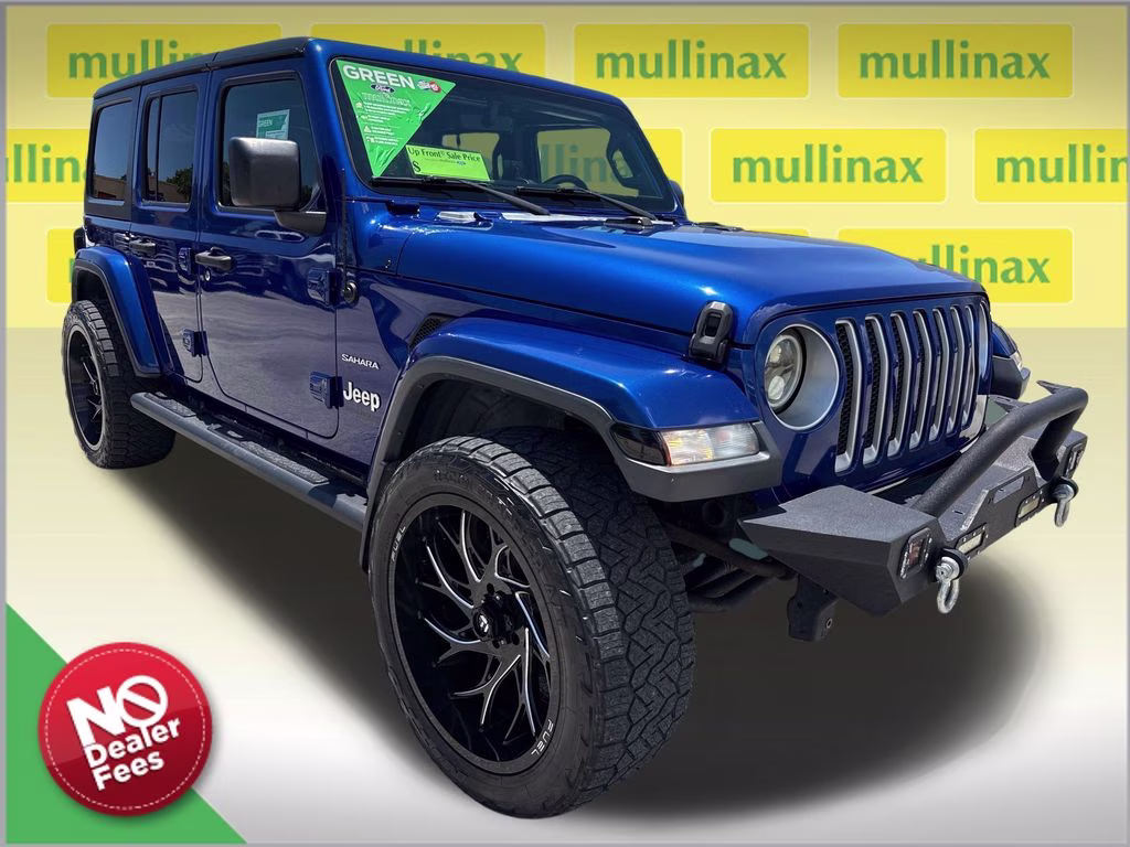 2019 Ocean Blue Metallic Clearcoat Jeep Wrangler Unlimited Sahara 4X4 SUV