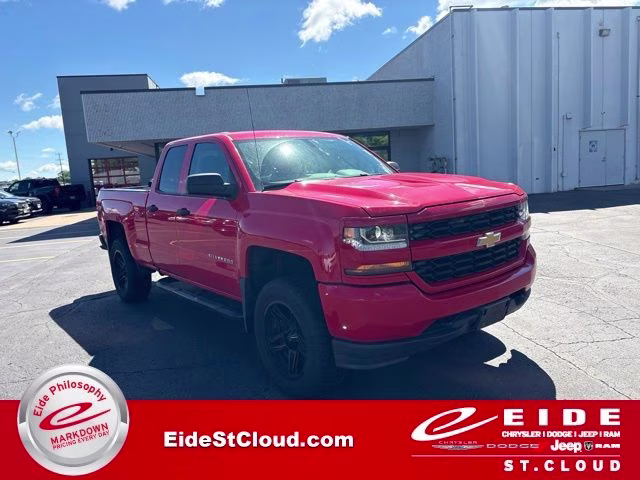 2016 Red Chevrolet Silverado 1500 Custom 4X4 Truck
