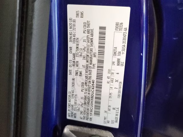 2013 Deep Impact Blue Ford Escape SEL FWD SUV