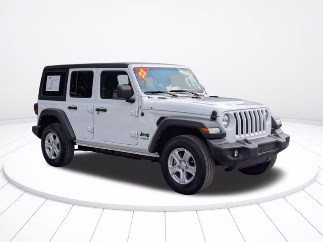 2022 Bright White Clearcoat Jeep Wrangler Unlimited Sport S 4X4 SUV