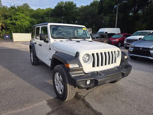 2022 Bright White Clearcoat Jeep Wrangler Unlimited Sport S 4X4 SUV