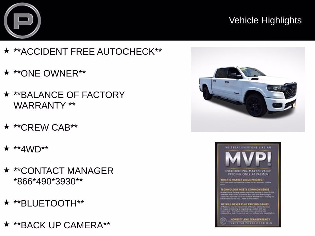 2025 Bright White Clearcoat Ram 1500 Big Horn/Lone Star 4X4 Truck