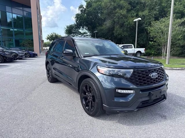 2023 Stone Blue Metallic Ford Explorer ST-Line RWD SUV