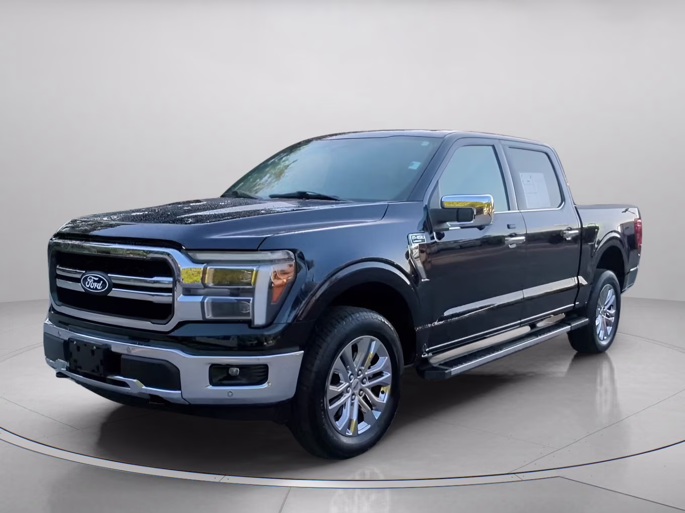2025 Antimatter Blue Metallic Ford F-150 LARIAT Crew Cab Pickup 4X4 Truck