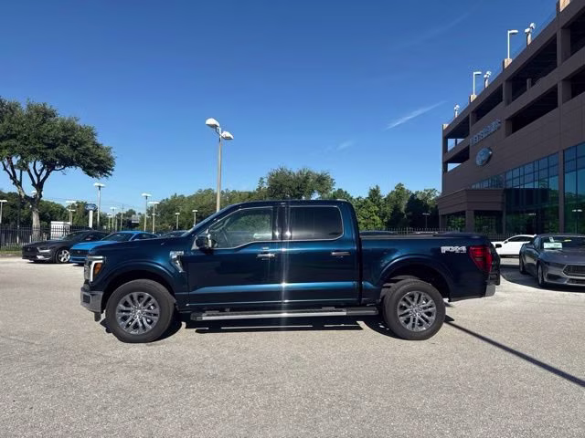 2025 Antimatter Blue Metallic Ford F-150 LARIAT Crew Cab Pickup 4X4 Truck