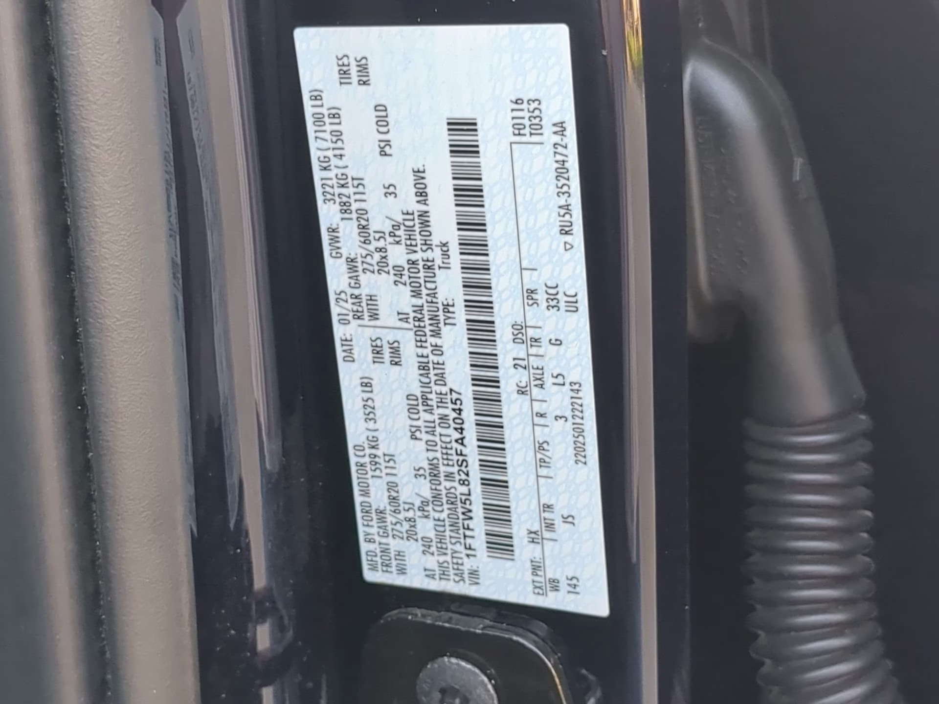 2025 Antimatter Blue Metallic Ford F-150 LARIAT Crew Cab Pickup 4X4 Truck