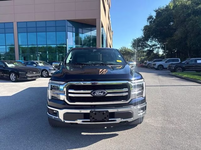 2025 Antimatter Blue Metallic Ford F-150 LARIAT Crew Cab Pickup 4X4 Truck