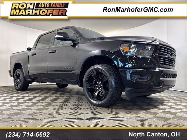 2021 Diamond Black Crystal Pearlcoat Ram 1500 Big Horn/Lone Star 4X4 Truck