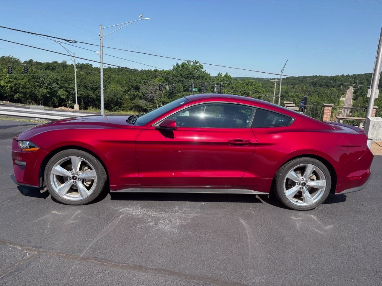 2019 Red Ford Mustang EcoBoost Premium RWD Coupe