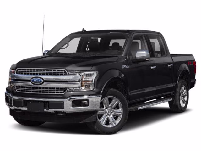 2019 White Platinum Metallic Tri-Coat Ford F-150 Crew Cab Lariat 5.0 V-8 w/Leather Capt C RWD Truck