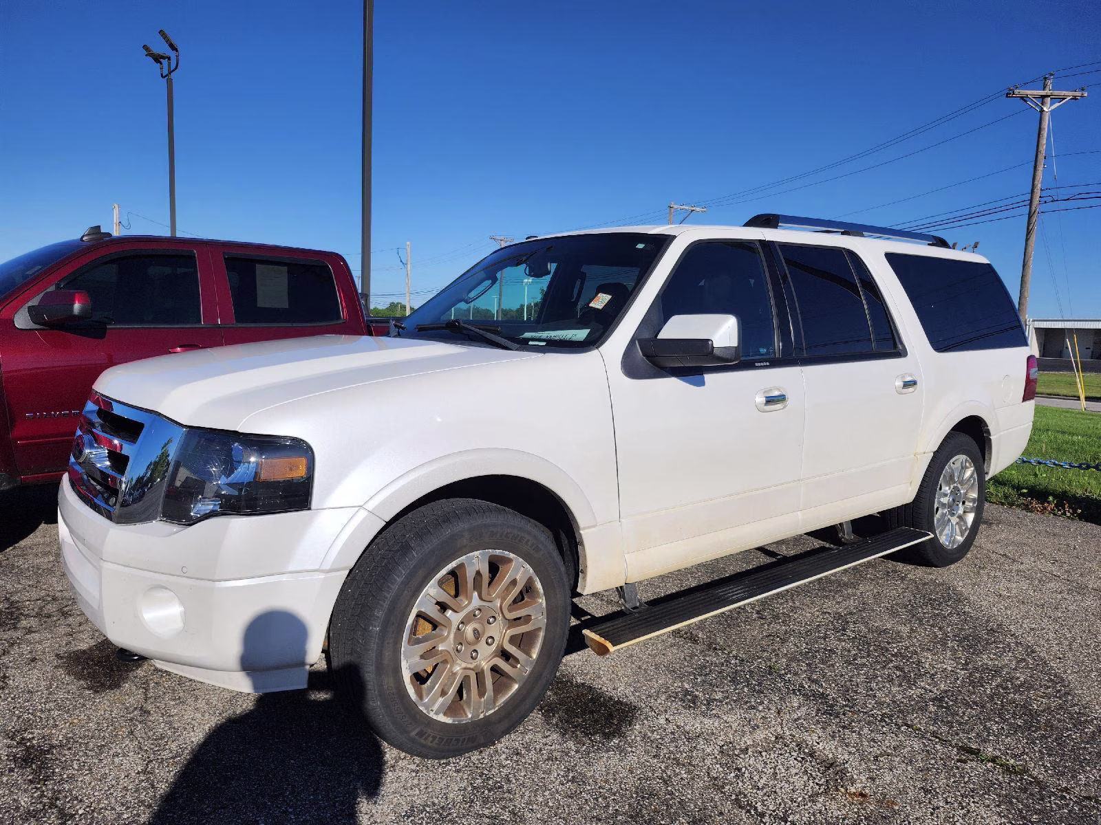 2014 White Platinum Metallic Tri-Coat Ford Expedition EL Limited 4X4 SUV