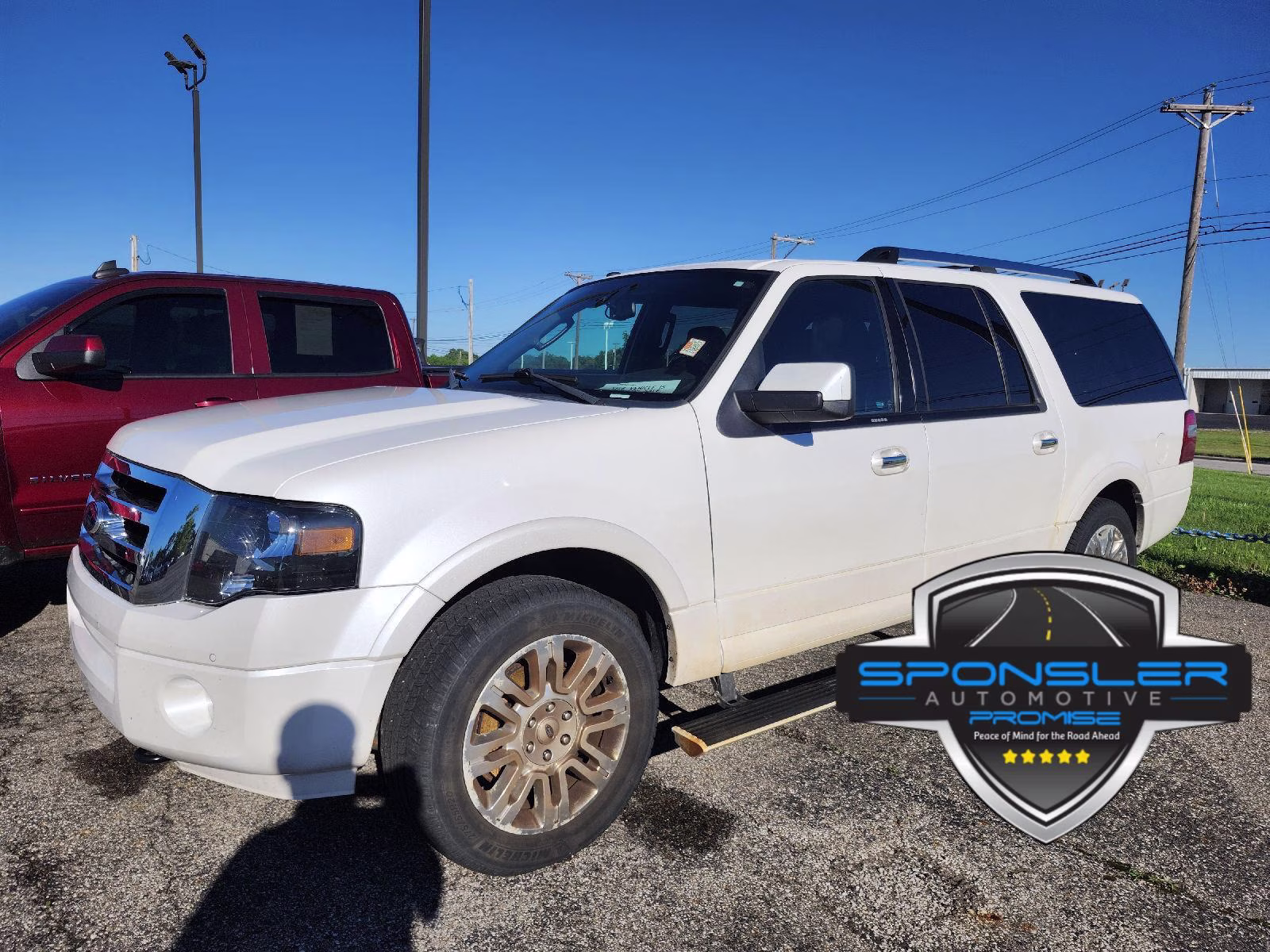 2014 White Platinum Metallic Tri-Coat Ford Expedition EL Limited 4X4 SUV