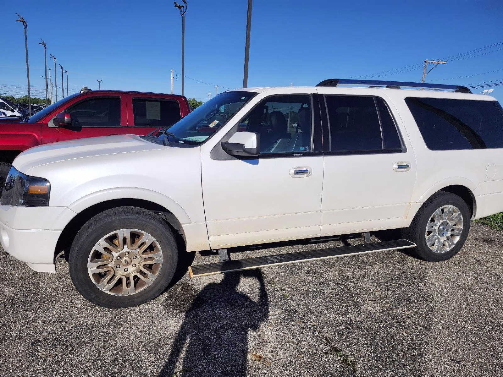 2014 White Platinum Metallic Tri-Coat Ford Expedition EL Limited 4X4 SUV
