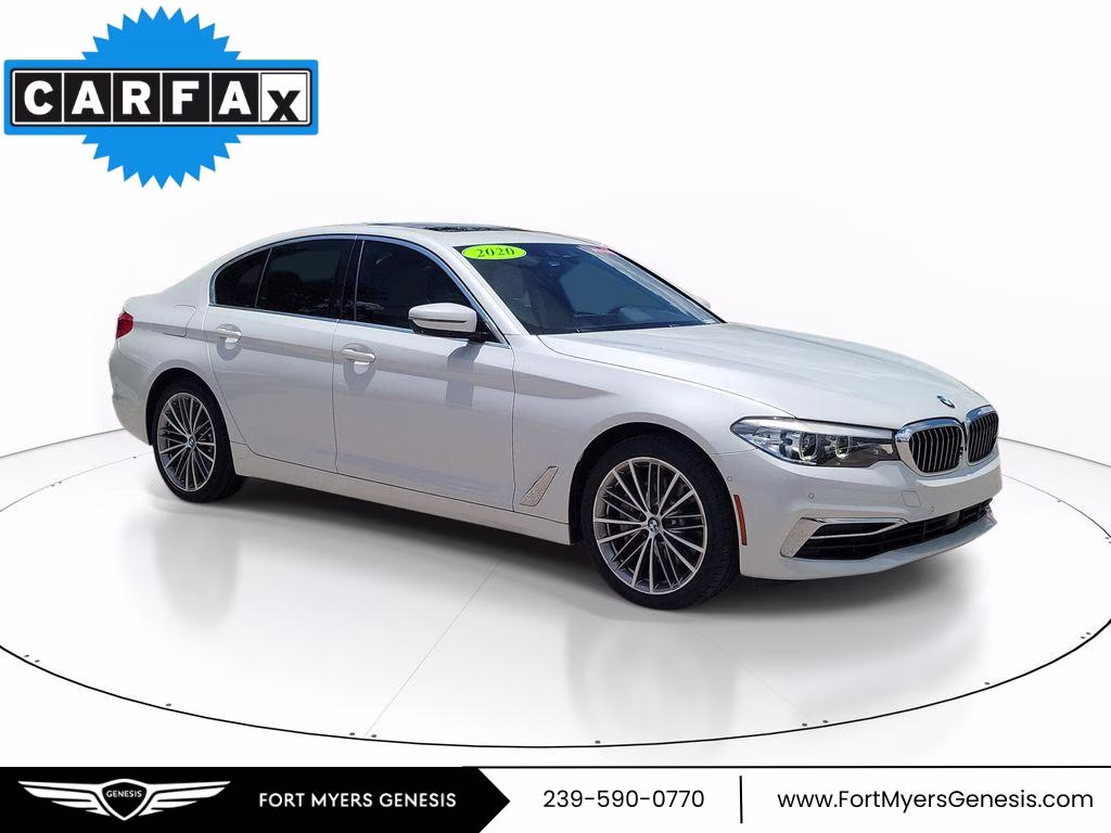 2020 Mineral White Metallic BMW 5 Series 530i RWD Sedan
