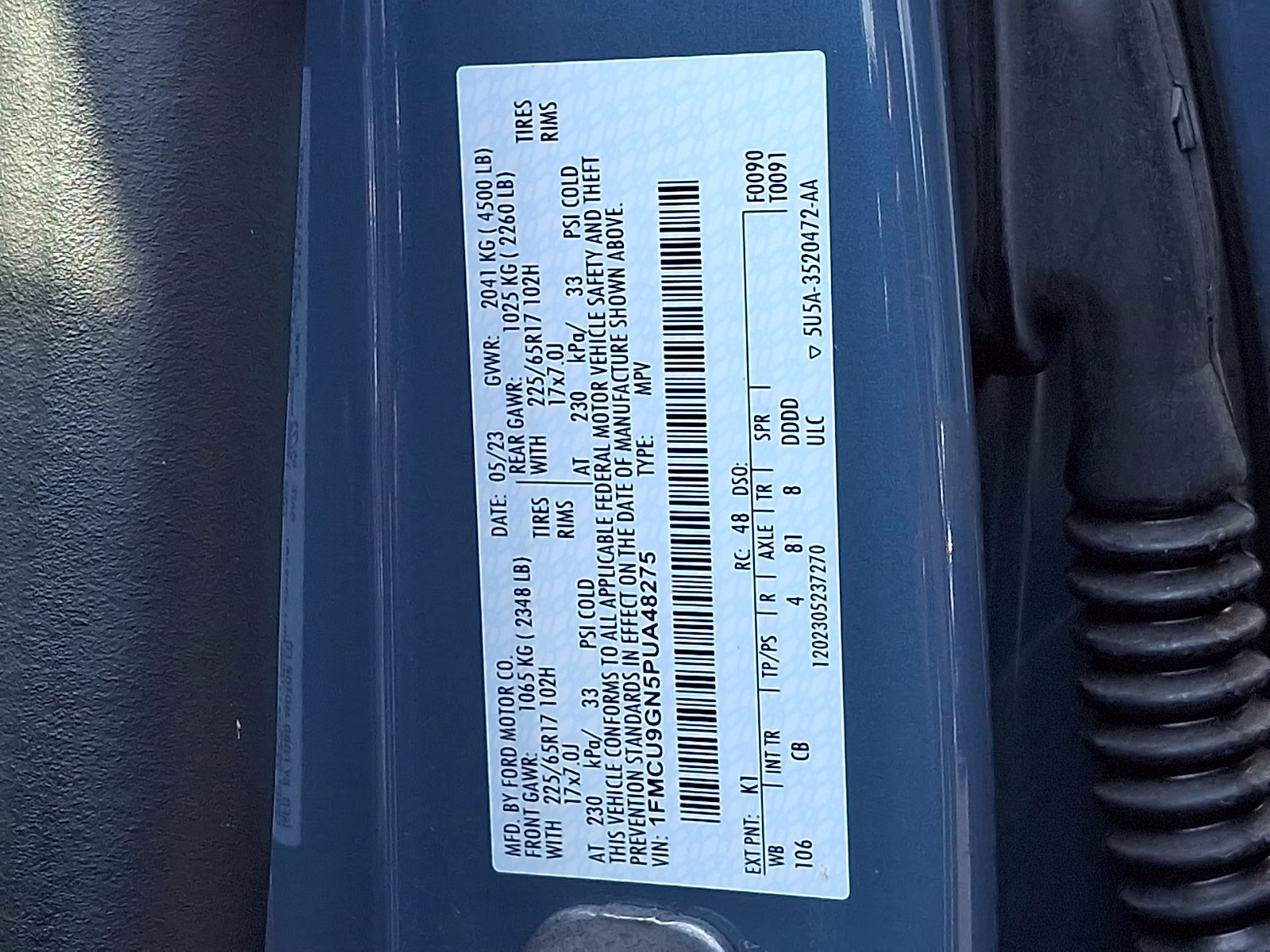 2023 Vapor Blue Metallic - K1 Ford Escape Active AWD
