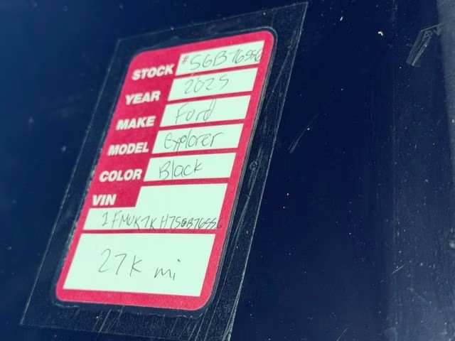2025 Black Metallic Ford Explorer ST-Line RWD SUV