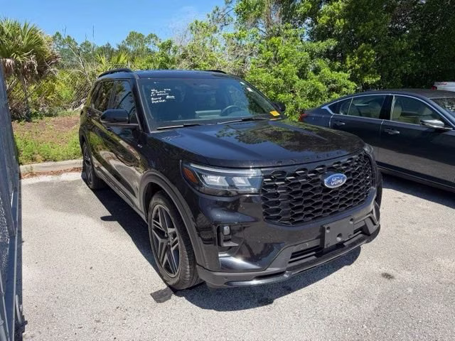 2025 Black Metallic Ford Explorer ST-Line RWD SUV
