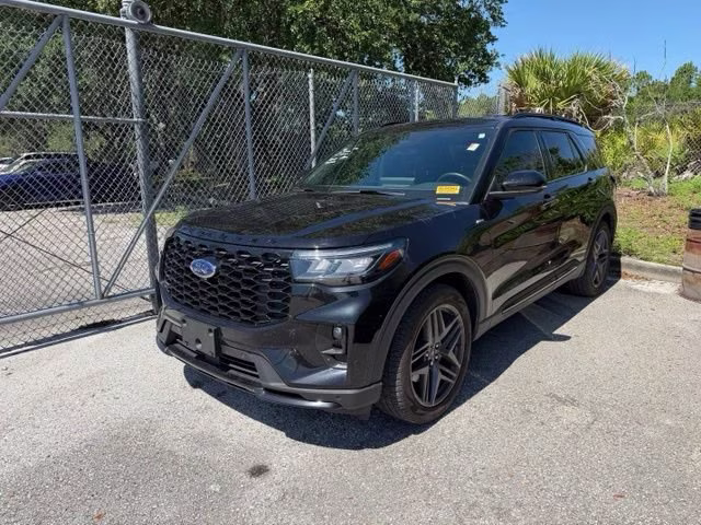 2025 Black Metallic Ford Explorer ST-Line RWD SUV