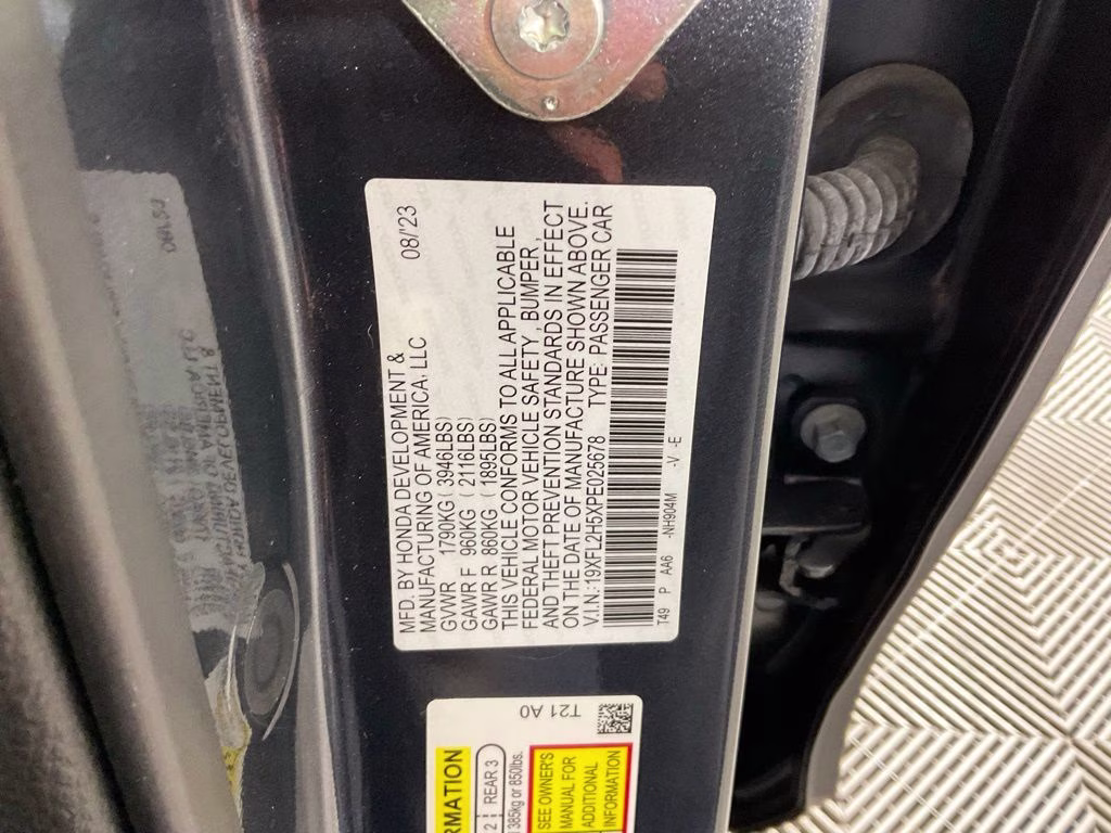 2023 Gray Metallic Honda Civic LX FWD Hatchback