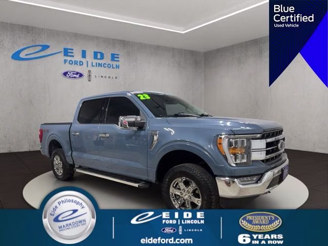 2023 Azure Gray Metallic Tri-Coat Ford F-150 Lariat 4X4 Truck
