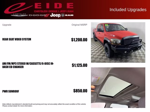 2006 Flame Red Clearcoat Dodge Ram 2500 SLT 4X4 Truck