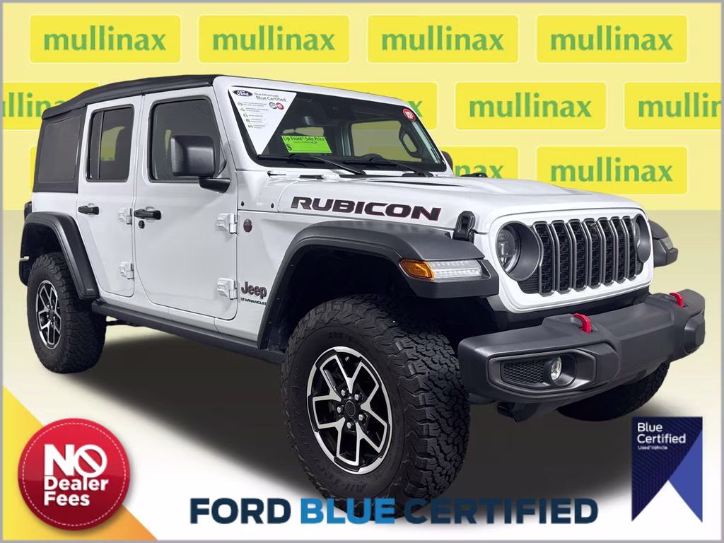 2025 Bright White Clearcoat Jeep Wrangler Rubicon 4X4 SUV