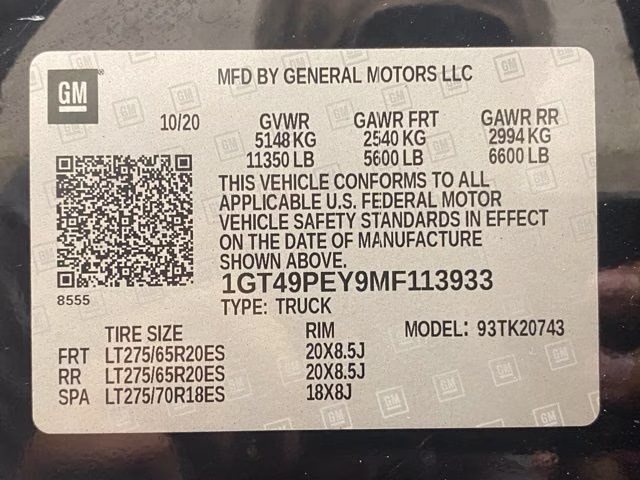 2021 Onyx Black GMC Sierra 2500HD AT4 4X4 Truck