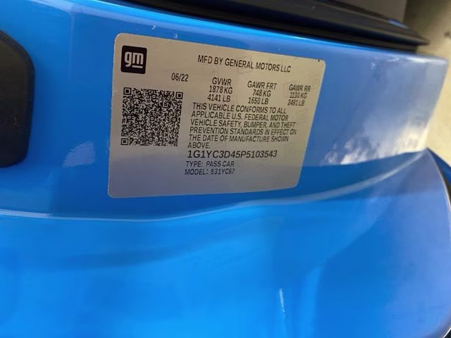 2023 Rapid Blue Chevrolet Corvette Stingray RWD Convertible