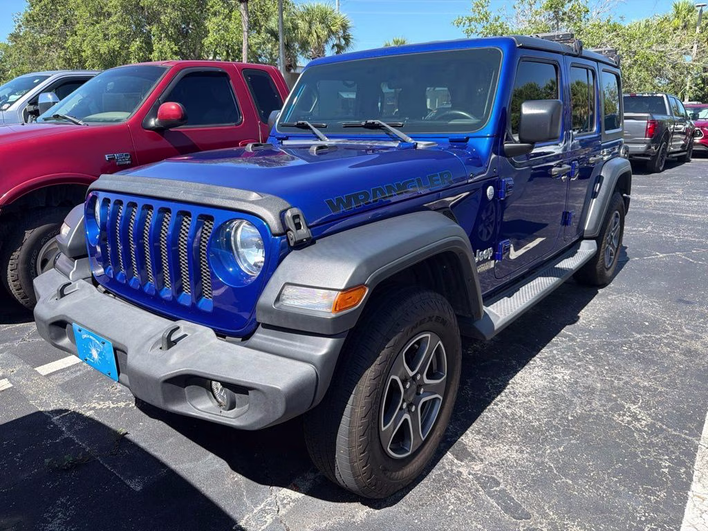 2018 Ocean Blue Metallic Clearcoat Jeep Wrangler Unlimited Sport S 4X4 SUV
