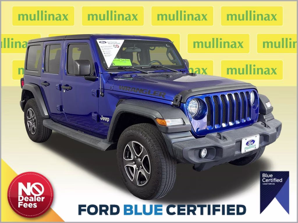 2018 Ocean Blue Metallic Clearcoat Jeep Wrangler Unlimited Sport S 4X4 SUV