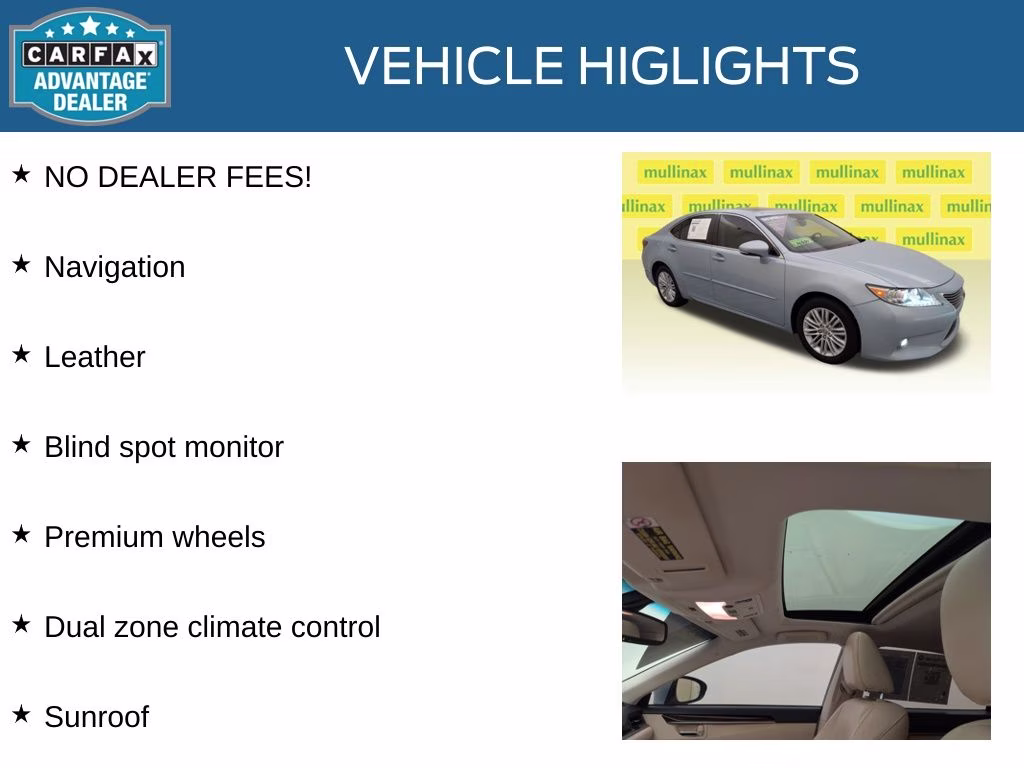 2014 Cerulean Blue Metallic Lexus ES 350 FWD Sedan