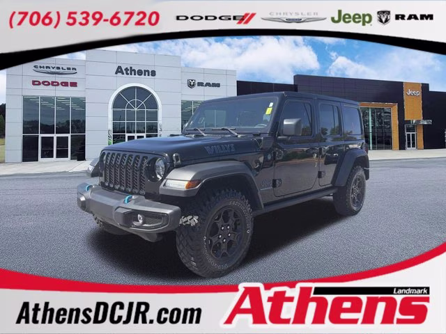 2023 Black Clearcoat Jeep Wrangler 4xe Willys 4xe 4X4 Convertible