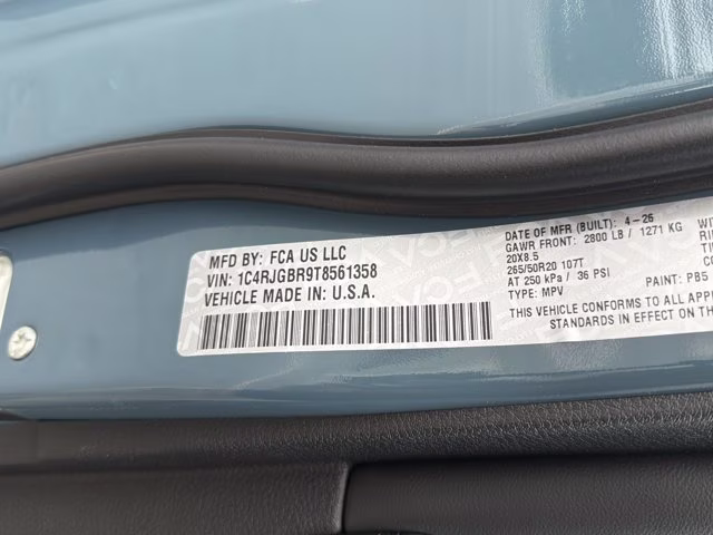 2026 Steel Blue Jeep Grand Cherokee Limited RWD SUV