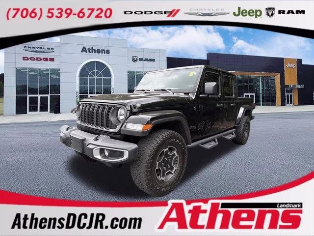 2024 Black Clearcoat Jeep Gladiator Sport S 4X4 Truck