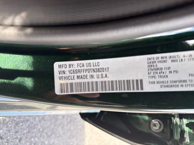 2026 Serrano Green Metallic Ram 1500 Big Horn 4X4 Truck