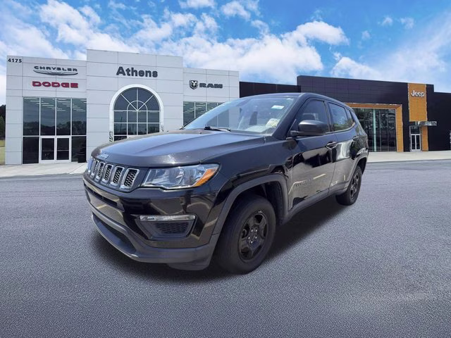 2021 Diamond Black Crystal Pearlcoat Jeep Compass Sport 4X4 SUV