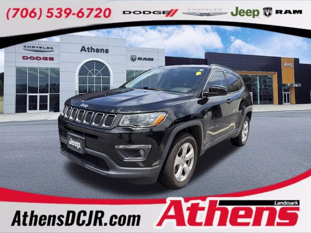 2019 Diamond Black Crystal Pearlcoat Jeep Compass Latitude 4X4 SUV