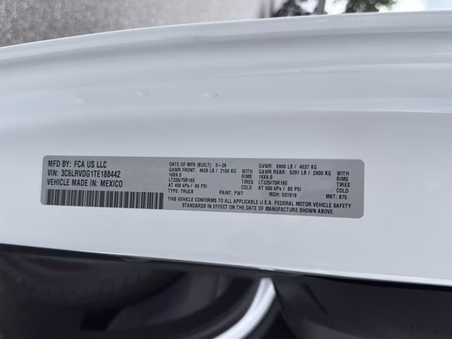 2026 Bright White Clearcoat Ram ProMaster Cargo Van Tradesman FWD Van