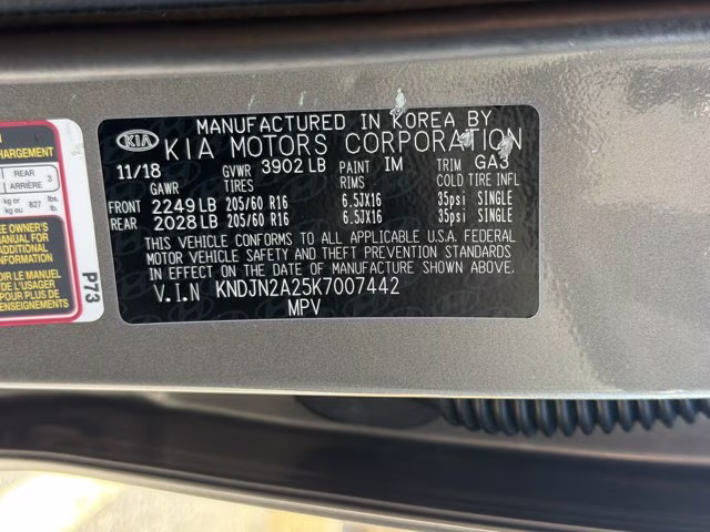 2019 Titanium Gray Kia Soul Base FWD Hatchback