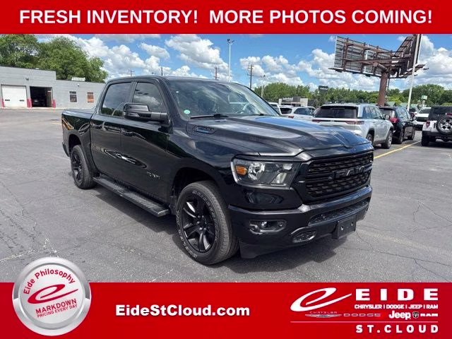 2023 Diamond Black Crystal Pearlcoat Ram 1500 Big Horn 4X4 Truck