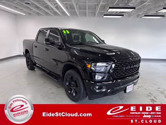 2023 Diamond Black Crystal Pearlcoat Ram 1500 Big Horn 4X4 Truck
