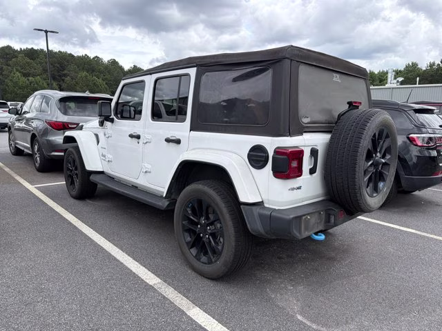 2022 Bright White Clearcoat Jeep Wrangler 4xe Unlimited Sahara 4X4 Convertible