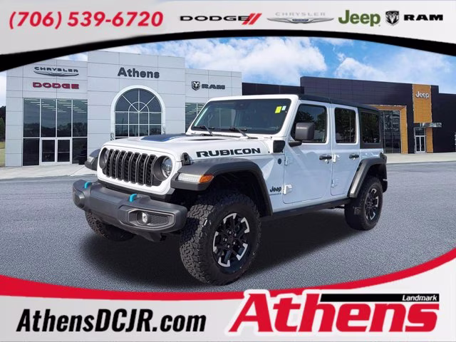 2024 Bright White Clearcoat Jeep Wrangler 4xe Rubicon 4X4 Convertible
