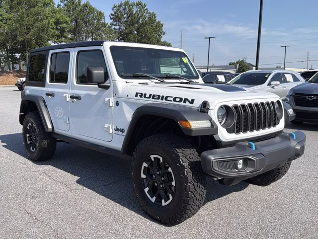 2024 Bright White Clearcoat Jeep Wrangler 4xe Rubicon 4X4 Convertible
